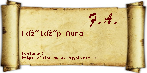 Fülöp Aura névjegykártya