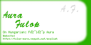 aura fulop business card